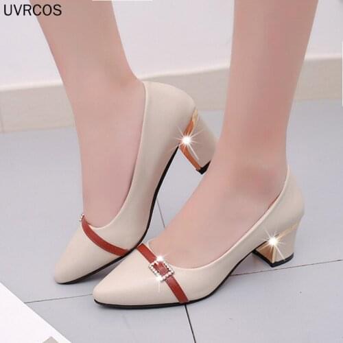 Spring Hollow Coarse Sandals High-heeled Shallow Mouth Pointed Pumps Shoes Women Female Sexy High Heels Large Size Mujer 2021