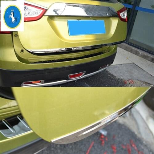 Yimaautotrims Rear Trunk Cover Tailgate Kit Hatch Back Door Handle Molding Boot Garnish Strip For Suzuki Sx4 S-cross 2014 - 2020