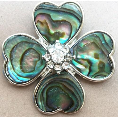Free Shipping Women Fashion Jewelry 33mm Beautiful New Zealand Abalone Shell Flower Pendant Bead 1pcs C8543