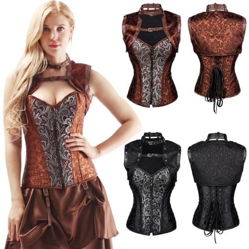 Alivila.Y Fashion Womens Sexy Steampunk Gothic Steel Boned Vintage Corset For Women