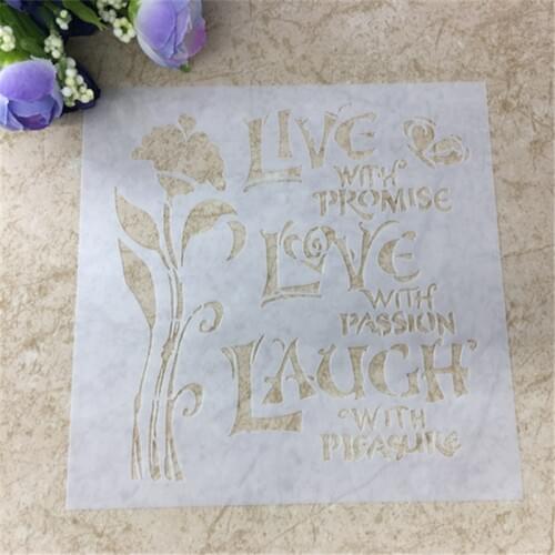 1 Sheet love Layering Stencils for DIY Scrapbooking/photo album Decorative Embossing DIY Paper Cards Crafts
