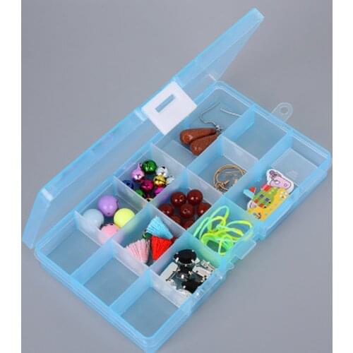 10 Grids Plastic Adjustable Jewelry Storage Box Case Organizer Box Storage Container Case Holder Craft Jewelry Organizer