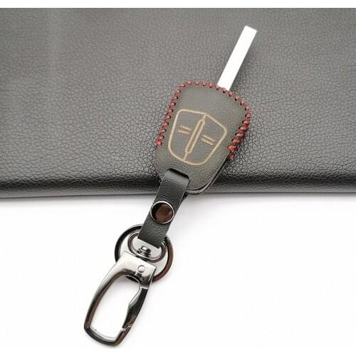 100% leather car key case Keyboard cover For Opel Vauxhall Corsa Meriva Agila Straight remote control car keys accessories shell