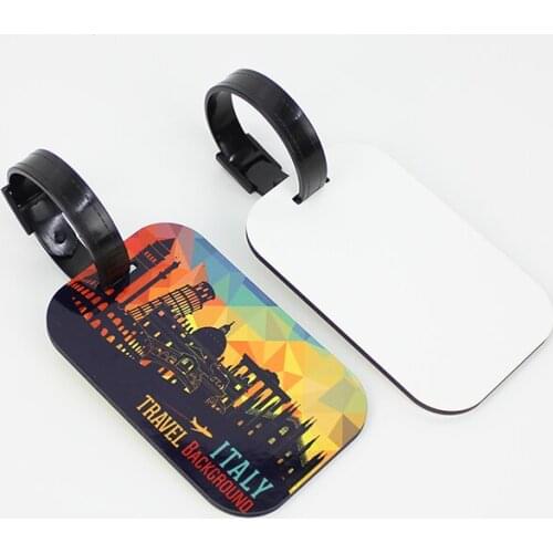 200pcs/Lot Blank Sublimation MDF wooden luggage tags with punch hole heat transfer custom DIY consumables Single sides Print