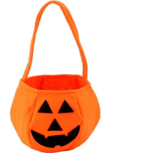 2016 New Arrive Classic Halloween Pumpkin Bag Halloween Props Non Woven Pumpkin Bag Three-Dimensional Pumpkin Bag
