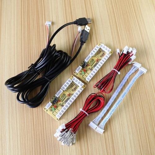 2X Zero Delay Arcade USB ENCODER PC TO JOYSTICK FOR 5PIN JOYSTICK & 2.8MM BUTTON