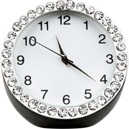 Yolu Car Clock Mini Automobiles Digital Watch Quartz Clocks Stick-on Auto Ornament Car Accessories for Cars SUV MPV