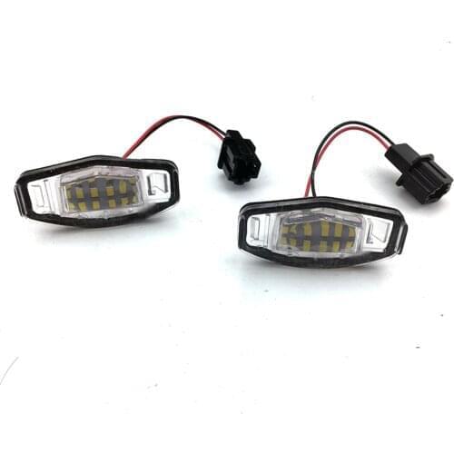 Car Led Number License Plate Light For Honda Accord Civic 7 8 9 City MK4 4 Mr-v Odyssey Kit Canbus Error Free Car Styling