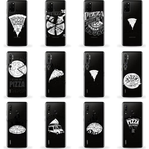Pizza word art Phone Case for SAMSUNG A51 52 50 71 31 21 S 21 ultra 20 fe plus XIAOMI redmi note 10 8 9 pro HUAWEI P 30 40 lite
