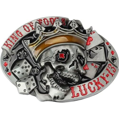 Skull skeleton belt buckle Belt DIY accessories Western cowboy style Smooth belt buckle Punk rock style k16