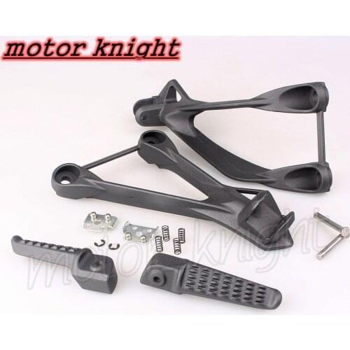 Black Rear Passenger Foot Pegs Bracket Footrest for Kawasaki ZX6R 2005 2006 2007 2008