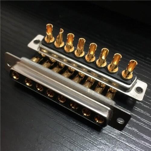 D-SUB High Current Connector 8W8 Welding Wire Female Head 8-core Plug Industrial Power Supply Gold-plated Connector