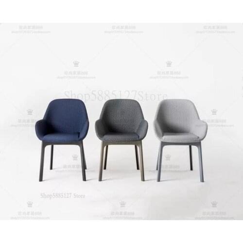 Customized Nordic Wood Fabric Dining Chair Simple And Modern Model Room Negotiation Chair Study Computer Chair Living Room Hotel