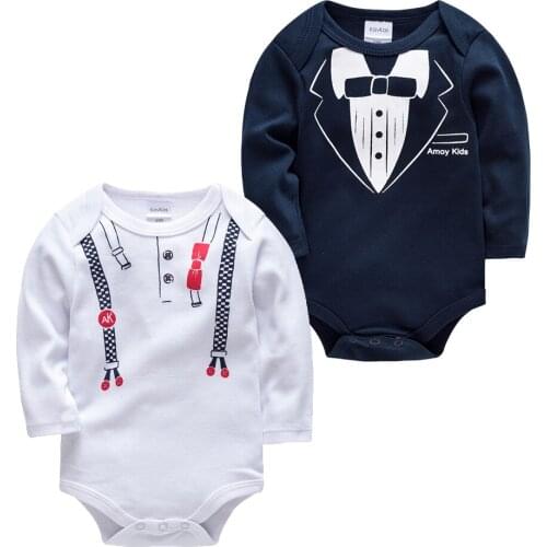 Kavkas Baby Bodysuit 2021 New Brand Retail Newborn Baby Girl Body With Long Sleeve 100% Cotton Babys Underwear Pajamas