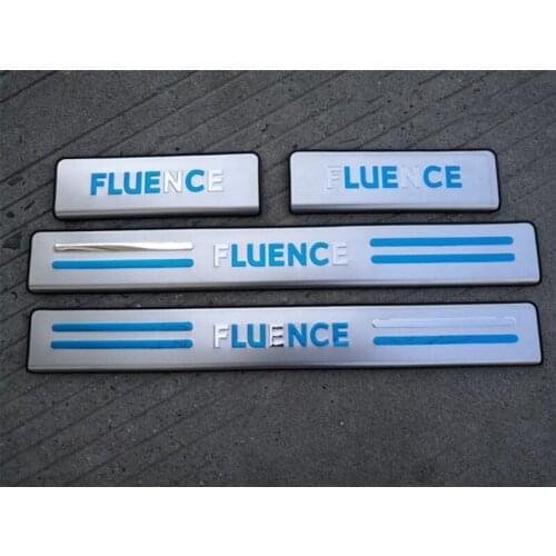 For 2011 - 2018 Renault Fluence high quality 304 Stainless Steel Side Door Sill Scuff Plate Sills Trim Car styling
