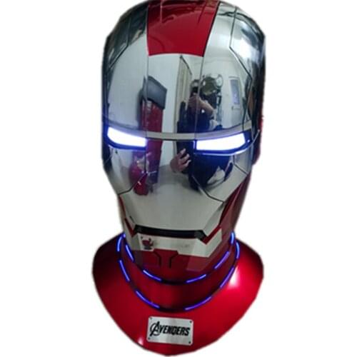 Avengers Iron Man Mk5 MK5 Helmet 1/1 Voice Control Iron-Man Electric Wearable Mask Super Hero Action Figure Anime Model Toy