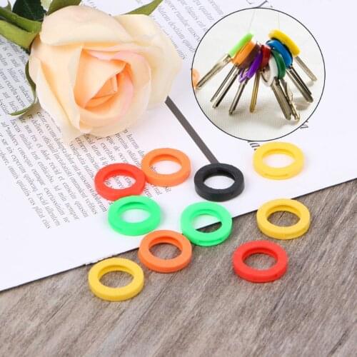 Hot Sale 10 Pcs Bright Colors Hollow Silicone Key Cap Protector Covers Topper Keyring Key Rings Car House Key Case New Random