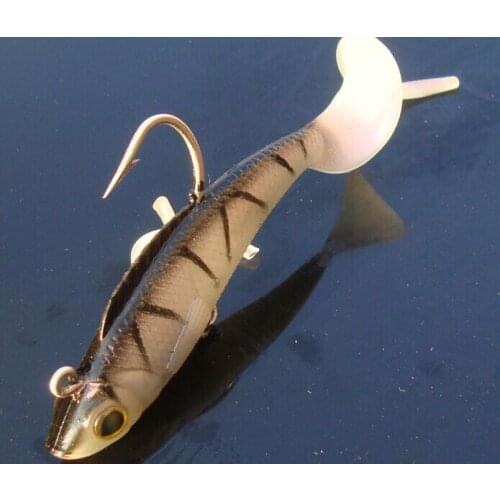 Bait-artificial Mustad fishing jig head 18g/9.5cm soft bait retail soft lures for fishing