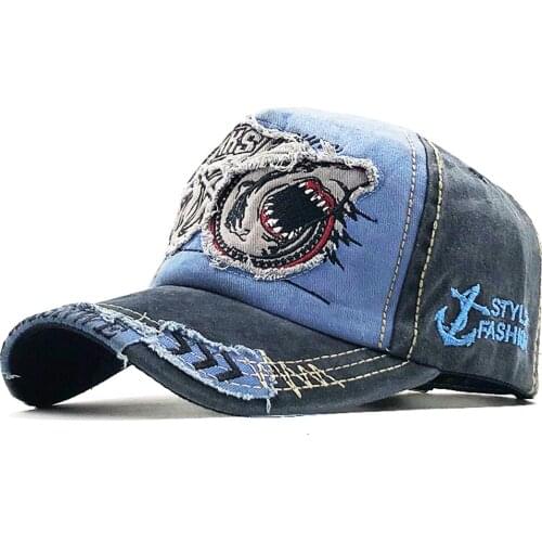 New Cotton Men Baseball Cap For Women Snapback Hat Shark Embroidery Bone Caps Gorras Casual Casquette Men Baseball Hats