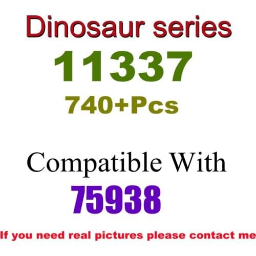 740Pcs 11337 Building Block Toy Dinosaur Series 75938 Assembled Building Block Childrens Toy Gifts