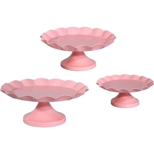 Round Cake Stand Metal Material Cakes Display Stand Dessert Cupcake Displays for Graduation Wedding Birthday Anniversary