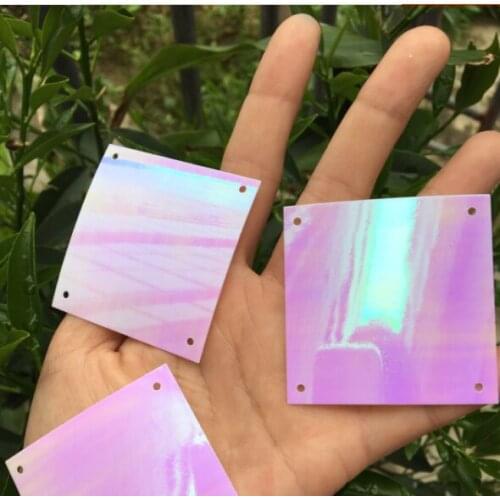 Sewing supplies Square Sequin 50 * 50mm four hole square milky white bead sequin DIY material for stage decoration