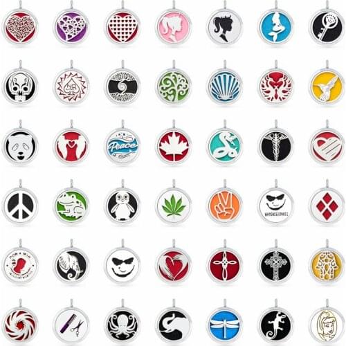 Mermaid 30mm Magnetic diffuser aromatherapy Locket pendant fit necklace for women Free 5pcs pads