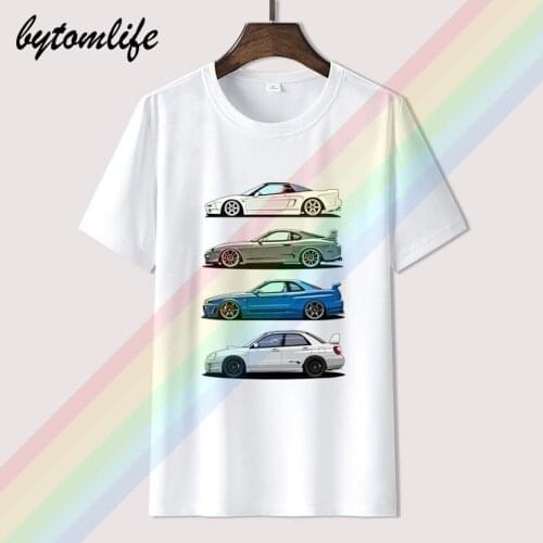 Japanese Monsters Evo Skyline Supra NSX Nissan Mitsubishi Printed Mens T-Shirt