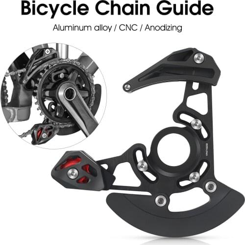 MTB Bike Chain Guide Drop Catcher BB Mount CNC Pulley Chains Stabilizer DH 32-38T Chainring Protector Plate Bicycle Single Disc