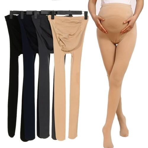Maternity Clothes Winter Solid Color Adjustable Leggings For Pregnant Women Thick All Match Pregnancy Trousers