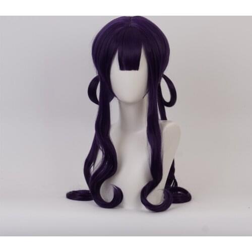 Toilet-Bound Hanako-kun Aoi Akane Cosplay Wig Long Purple Heat Resistant Synthetic Hair Wig + Wig Cap