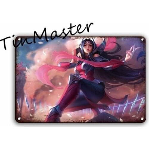 League of Legends Game Poster Metal Tin Sign Vintage Gamer Decoracion Devil Jinx Kaisa Iron Painting Gamer Room Home Wall Decor