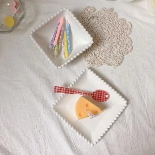 Tableware Ceramic Plate Ceramic Bowl White Plate Ceramic Plate Set Ceramic Fruit Plate Ceramic Dish Breakfast Ins Europrea