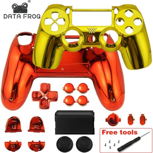 Plating Replacement Full Case and Button Mod Kit for jds 010 DualShock 4 PlayStation 4 PS4 Controller Housing Cover