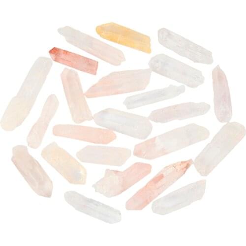 TUMBEELLUWA 1Lot (5Pc) Raw Natural Rock Quartz Healing Crystal Point Gem stone Specimen Irregular 1.5"-2.9"