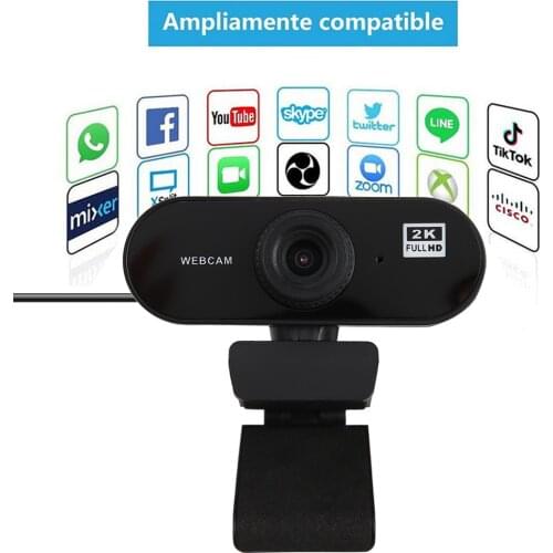 USB Driver Free Plug N Play Web Camera 2K HD Webcam with Mic for Smart TV PC Widescreen Video Work Home Accessories