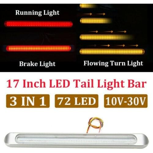 Waterproof Car Trailer Exterior Tail Light 10-30V Parking Light Bar LED Running Lamp Brake Lamp For RV Camper Truck Van Lorry