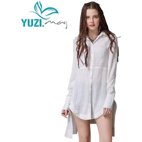 Женские рубашки с длинным рукавом Yuzi.may China At AliExpress
