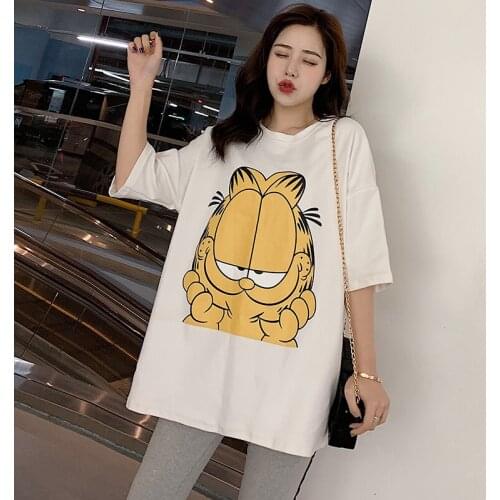 T-shirt net red with the same paragraph long size large size womens short-sleeved t-shirt women Korean loose large shirt