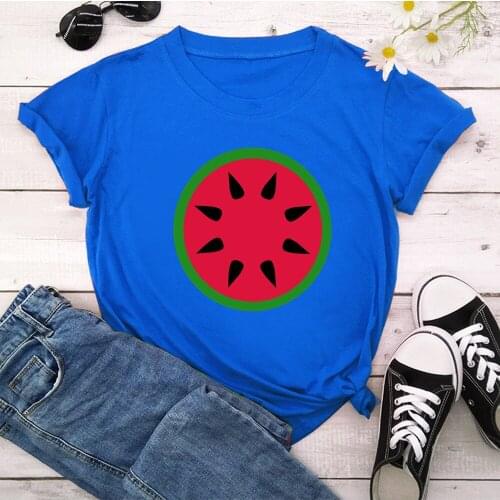 Watermelon Women T-shirts 90s Printing Summer Autumn Print Lady Womens Stylish T Top Shirt Girl Tee T-Shirt TX8268