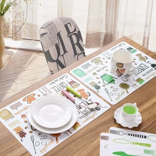 1pcs Placemats PVC Table Mat Kids Tableware Cartoon Dining Table Disc Pads Coasters40*28cm