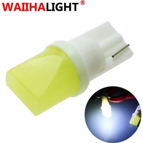 1pcs T10 LED Bulb W5W White COB Lights Car Side Direction Indicator License Plate Light Door Map Festoon Lamp Bulbs DC 12V