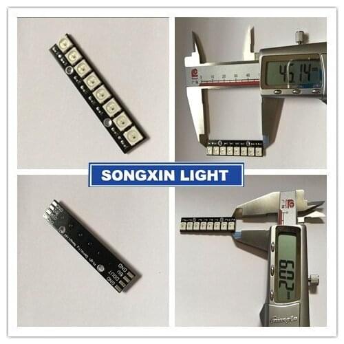 10PCS 8 channel WS2812 5050 RGB LED lights built-in full color-driven development board 2812 Ws2812b built-in full-color driver