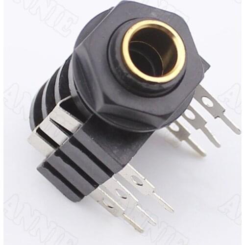 10pcs/lot 6.35 /6.5 Straight Microphone Socket Audio Jack Dual Track Plastic Leech Socket Audio Accessories