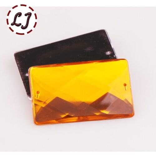 2015 High Quality 48mm*30mm*5mm crystal transparent white gold big acrylic rhinestone for shoes clothing sew-on DIY LSL002