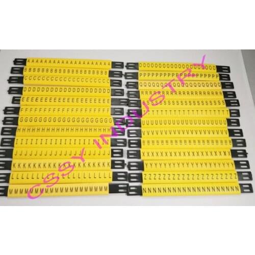 28pcs/lot MS-90mm cable marker line and 4mm2 Flat cable marker ABCDFEFGHIJKLMNOPQRSTUVWXYZ +-different Letter