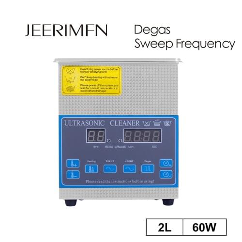 2L Ultrasound Cleaner Jewelry Degas Oil Degreasing Hardware Mold Tool PCB Dental Clinic Watch Lab Ultra Sonic Washer Bath