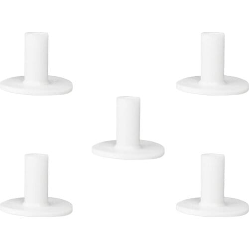 5Pcs Durable Rubber Golf Mat Tees Holder Ball Position Marker for Golf Driving Range Tee Practice Divot Tools White