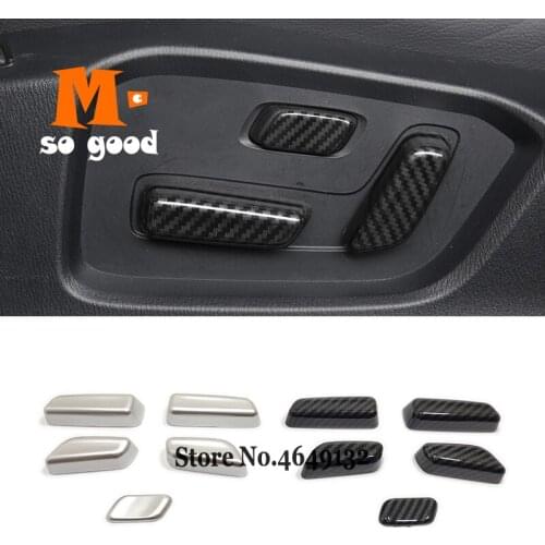 ABS Carbon fiber For Mazda CX5 CX-5 & 6 Atenza 2017 18 19 2020 Car Seat Adjustment Switch Button Control Cover Trim Accessories