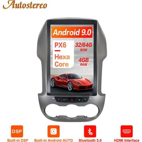 Android 9.0 4+128GB Vertical Screen For Ford Ranger Pickup 2011+ Tesla Radio Car GPS Navigation Head Unit Multimedia Player Tape